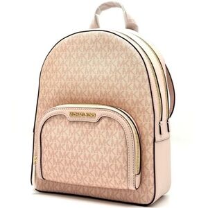 Michael Kors Jaycee Medium Signature Logo Backpack Powder Blush